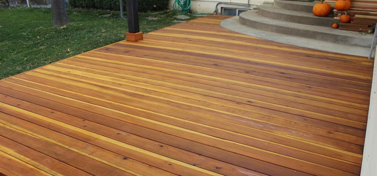 Smooth Redwood Decking in Lancaster, CA